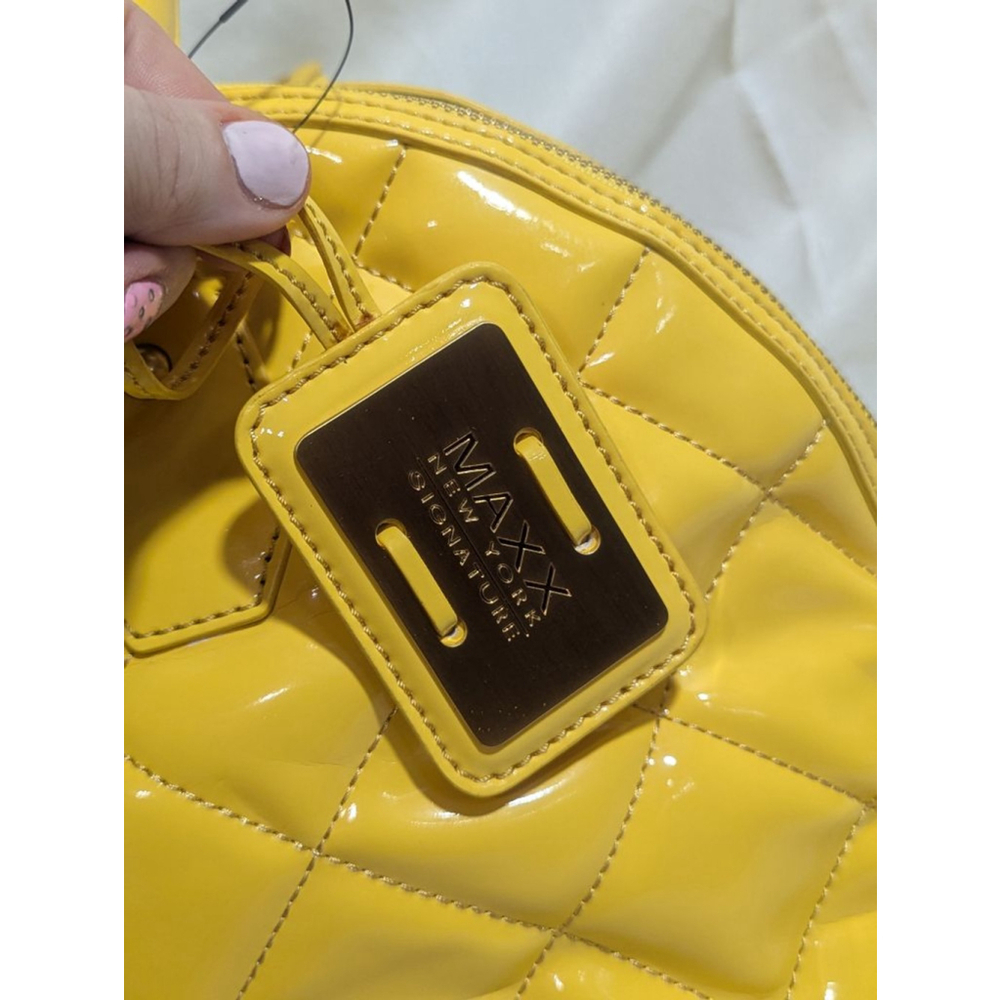 Maxx New York Yellow Quilted Satchel - Picture 9 of 12